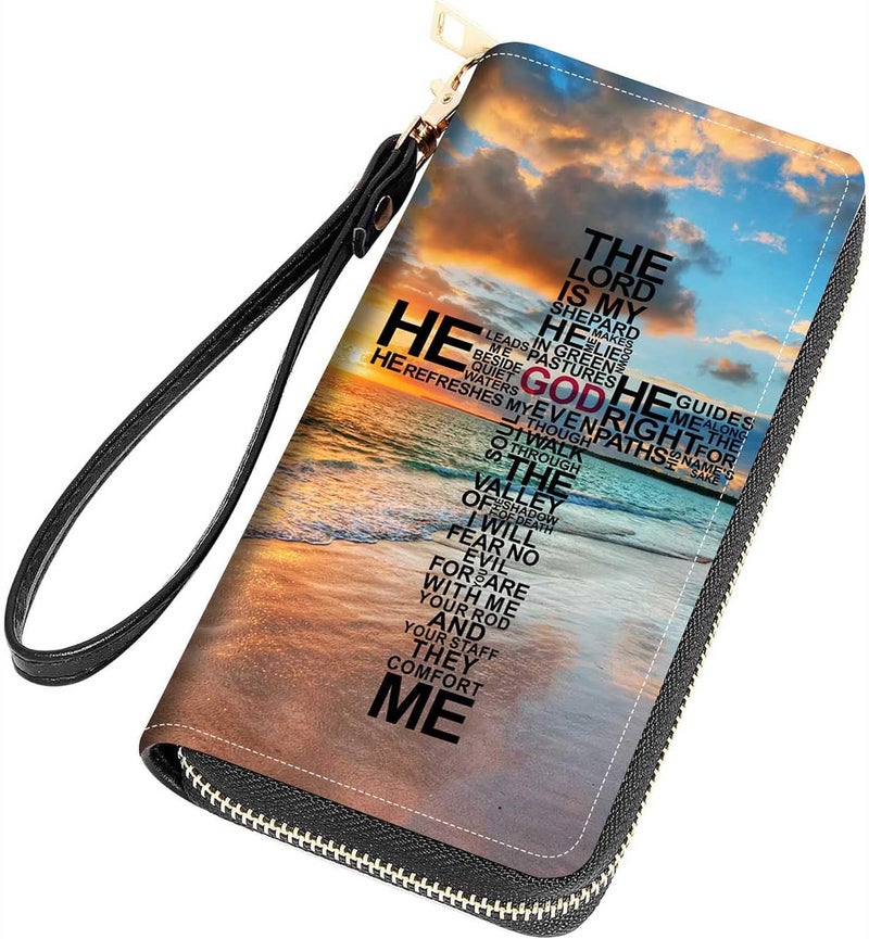 FQTBCEARI Hummingbird Flower Print Women Large Capacity Wallet PU Leather Zipper Clutch Purse for Smart Phone/Card/Coin/Cash - Image 1